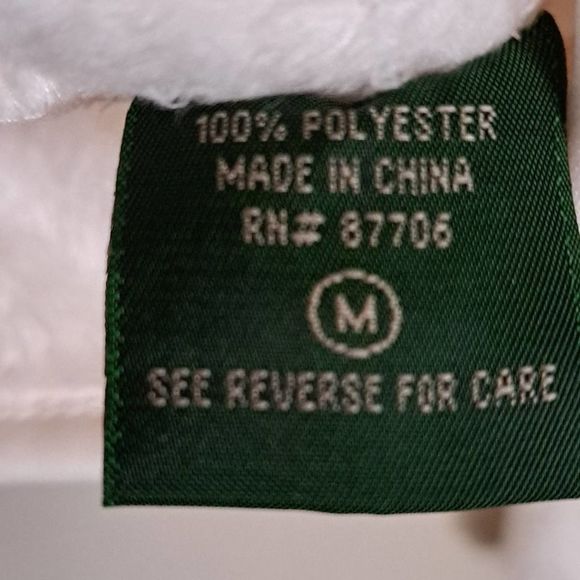 Fleece Hooded Full Zipper Jacket Medium Cream White - Picture 9 of 12